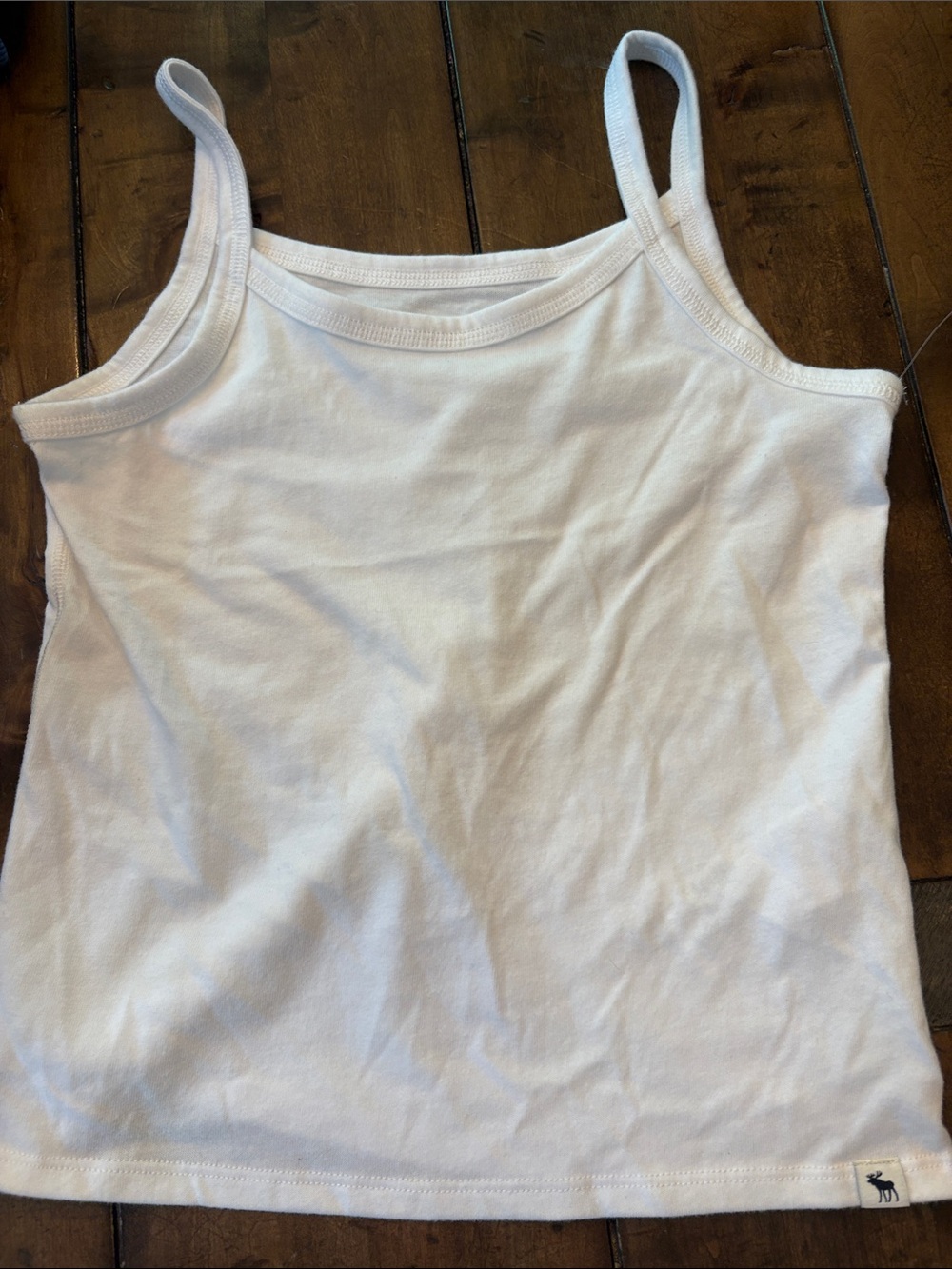 abercrombie kids White Cotton Tank Top